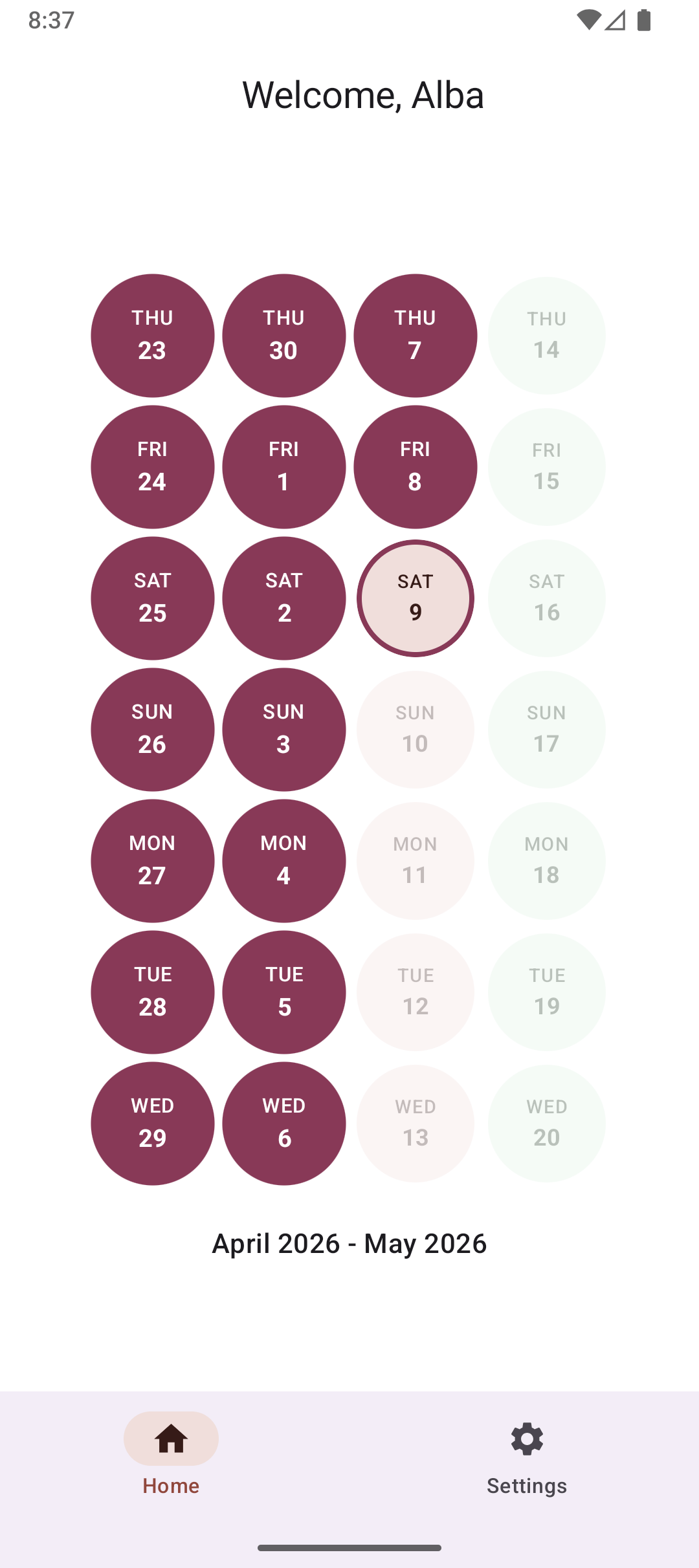 OpenPillReminder: Birth Control Pill Tracker screenshot 1