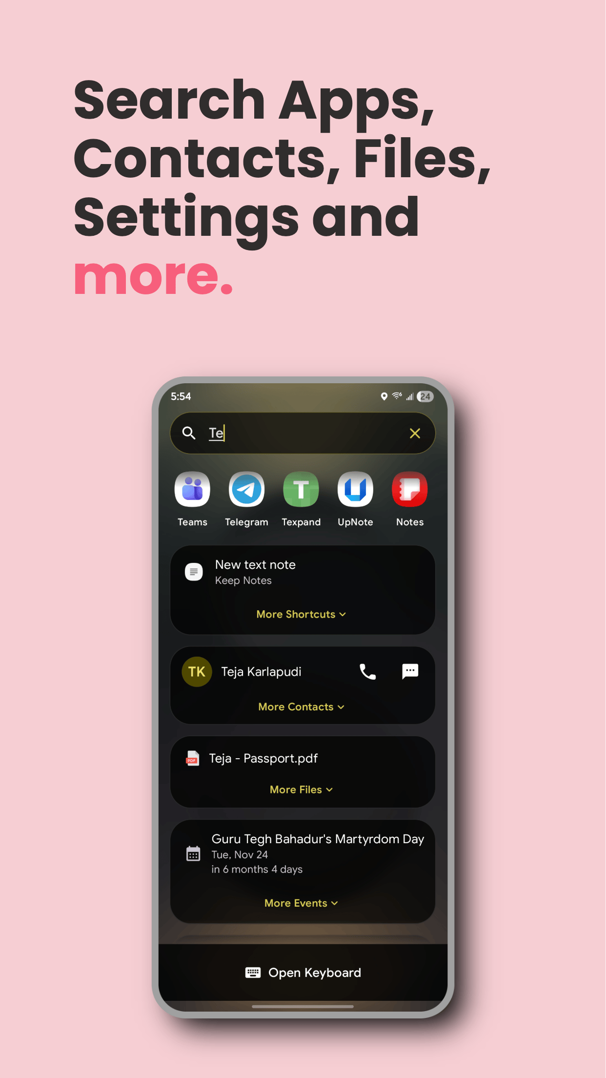 Quick Search screenshot 1
