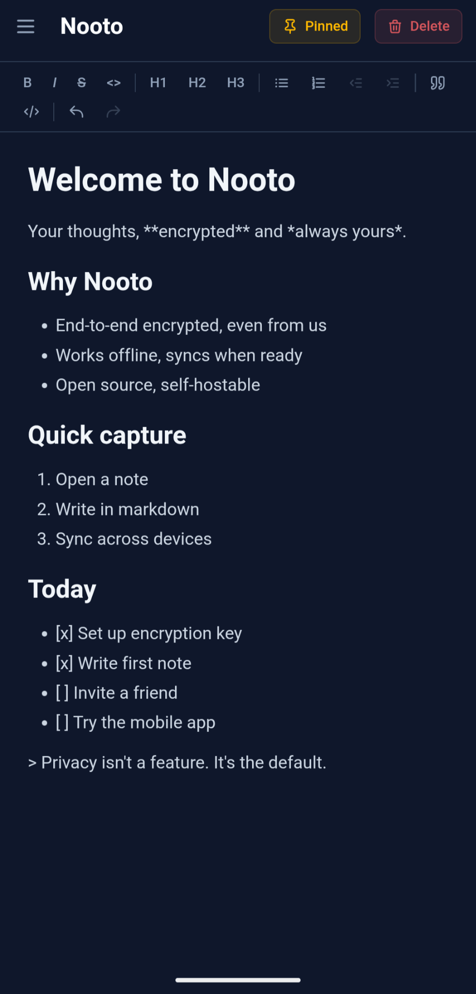 Nooto screenshot 1