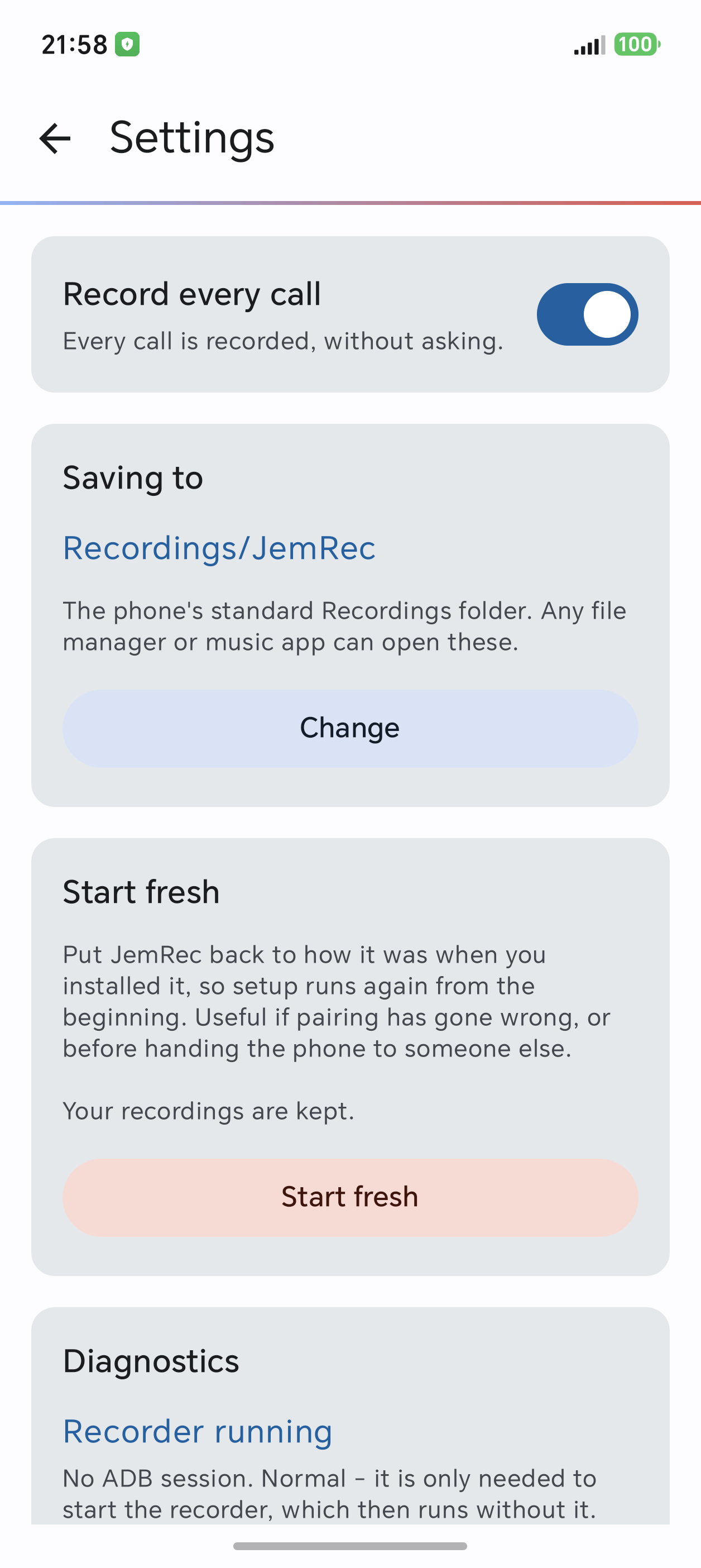 JemRec screenshot 2