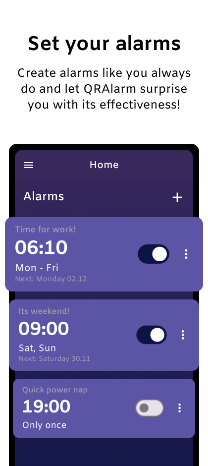 QRAlarm screenshot 1