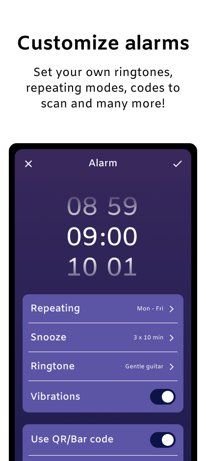 QRAlarm screenshot 2