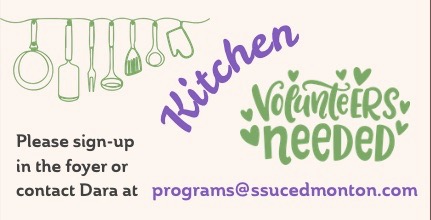 Together Not Alone needing kitchen volunteers.