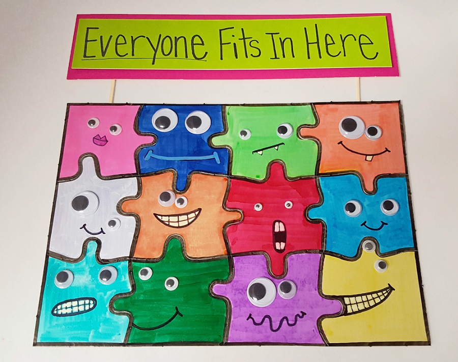 everyone fits in here diy puzzle activity for inclusive fun s s blog