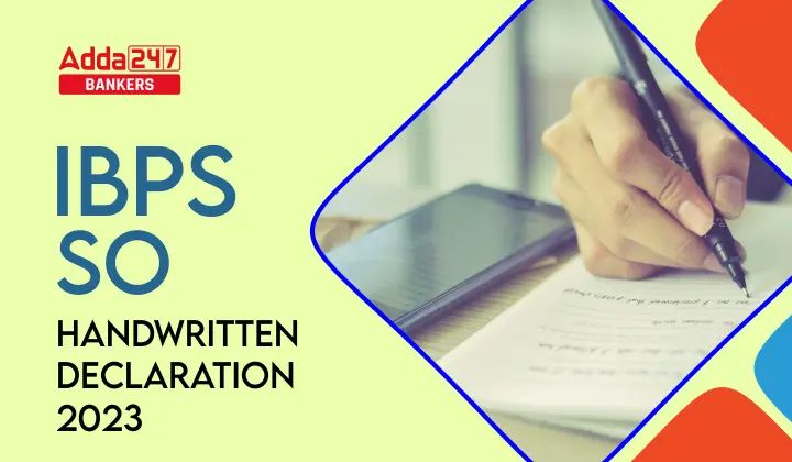 Ibps So Handwritten Declaration 2023 Sample Format - Download Beautiful Colorful Pattern | Desktop