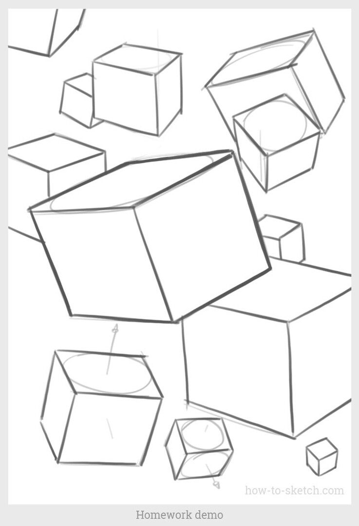 как нарисовать объем