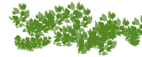 как нарисовать листву в саи