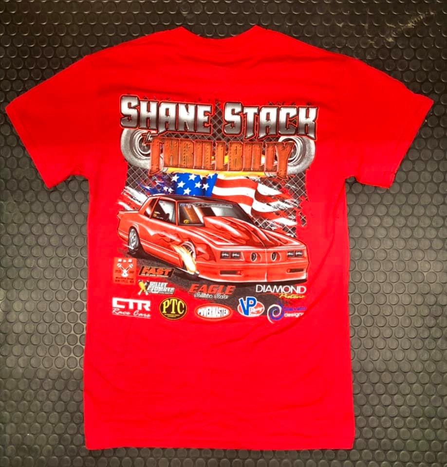 Stack “ThrillBilly” Racing T-Shirt – Red – Stack Racing