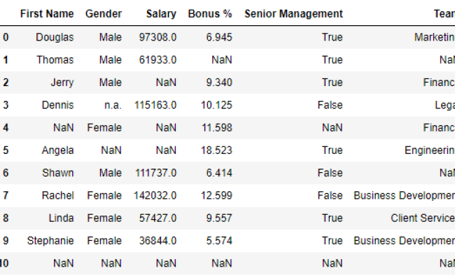 Python: How To Handle Missing Data In Pandas DataFrame