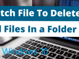 Batch File To Delete All Files In Folder Stackhowto