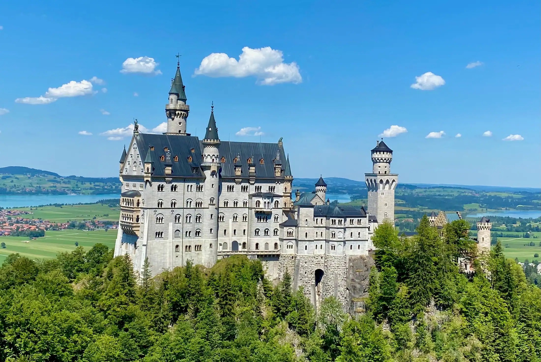 Neuschwanstein Castle in Bavaria viewed during a Munich 3 day itinerary