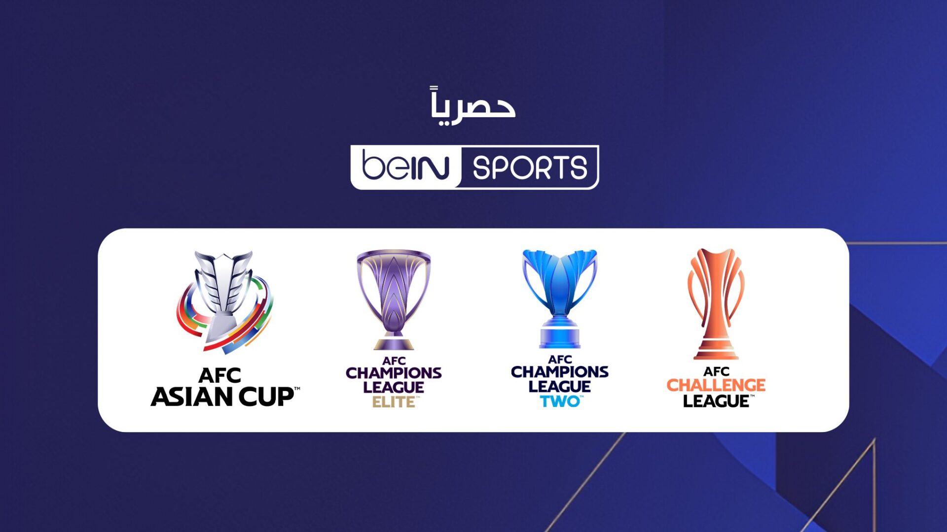 beIN تعلن خططها لبث بطولات كرة القدم الآسيوية في منطقة الشرق الأوسط وشمال أفريقيا