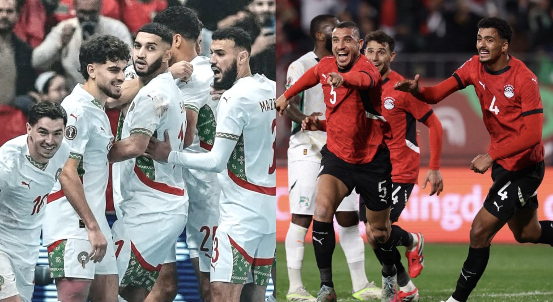 في نصف النهائي الأفريقي ، مصر تتحدى السنغال ومواجهة مرتقبة في الرباط بين أسود الأطلس ومنتخب نيجيريا