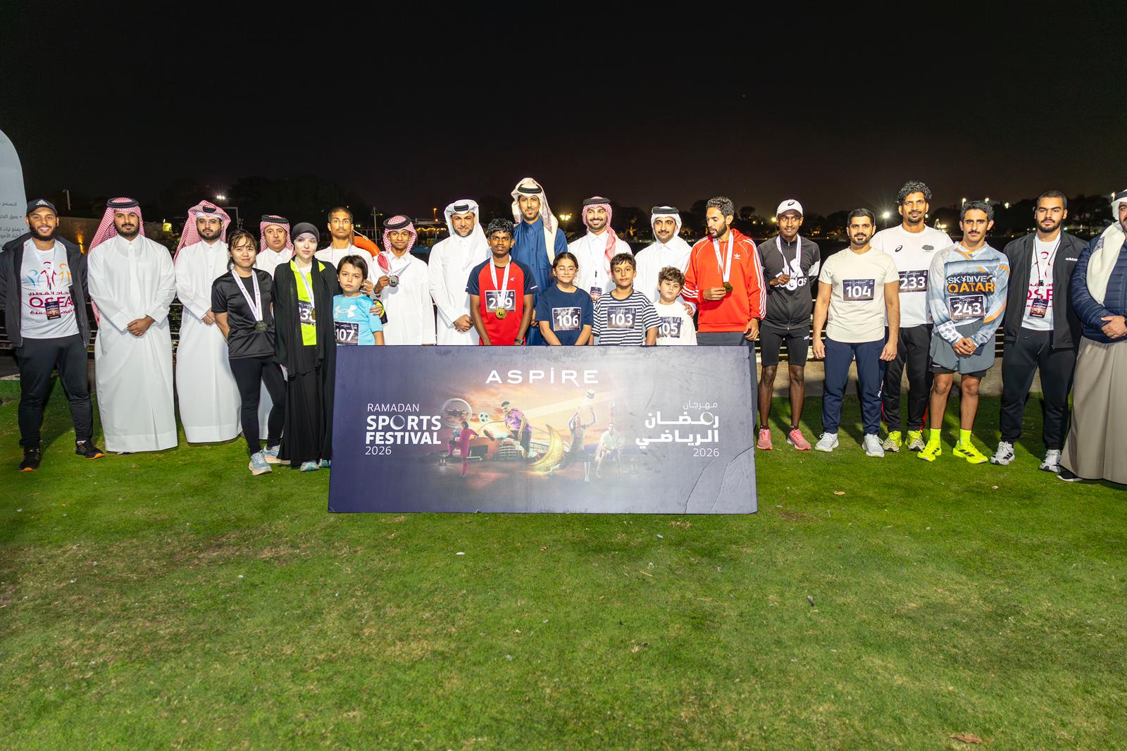 في سباق الجري الترفيهي العائلي وكرة السلة للسيدات 3&times;3..تتويج الأبطال في مهرجان أسباير الرياضي