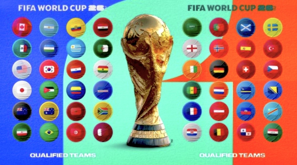 اكتمال قائمة المشاركين في كأس العالم 2026 بحصول منتخب العراق على المقعد الأخير&nbsp;