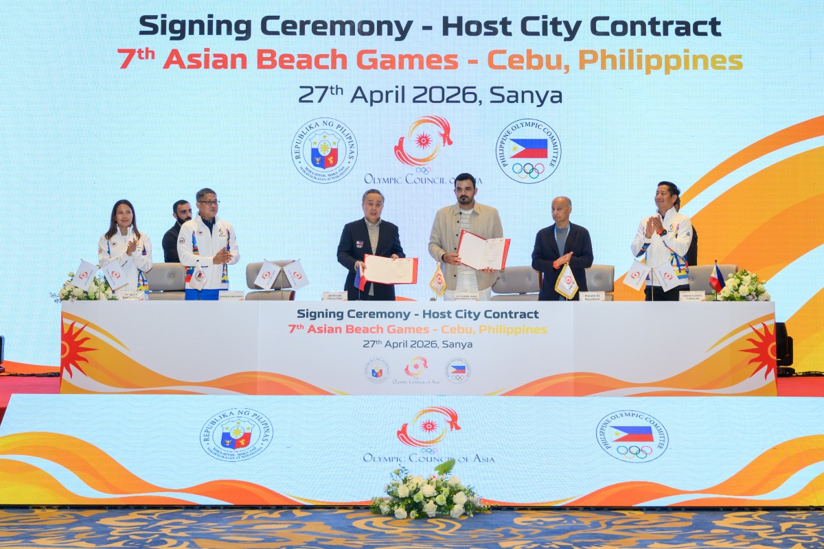 المجلس الأولمبي الآسيوي يوقع مع الفلبين اتفاقية استضافة دورة الألعاب الآسيوية الشاطئية السابعة (سيبو 2028)
