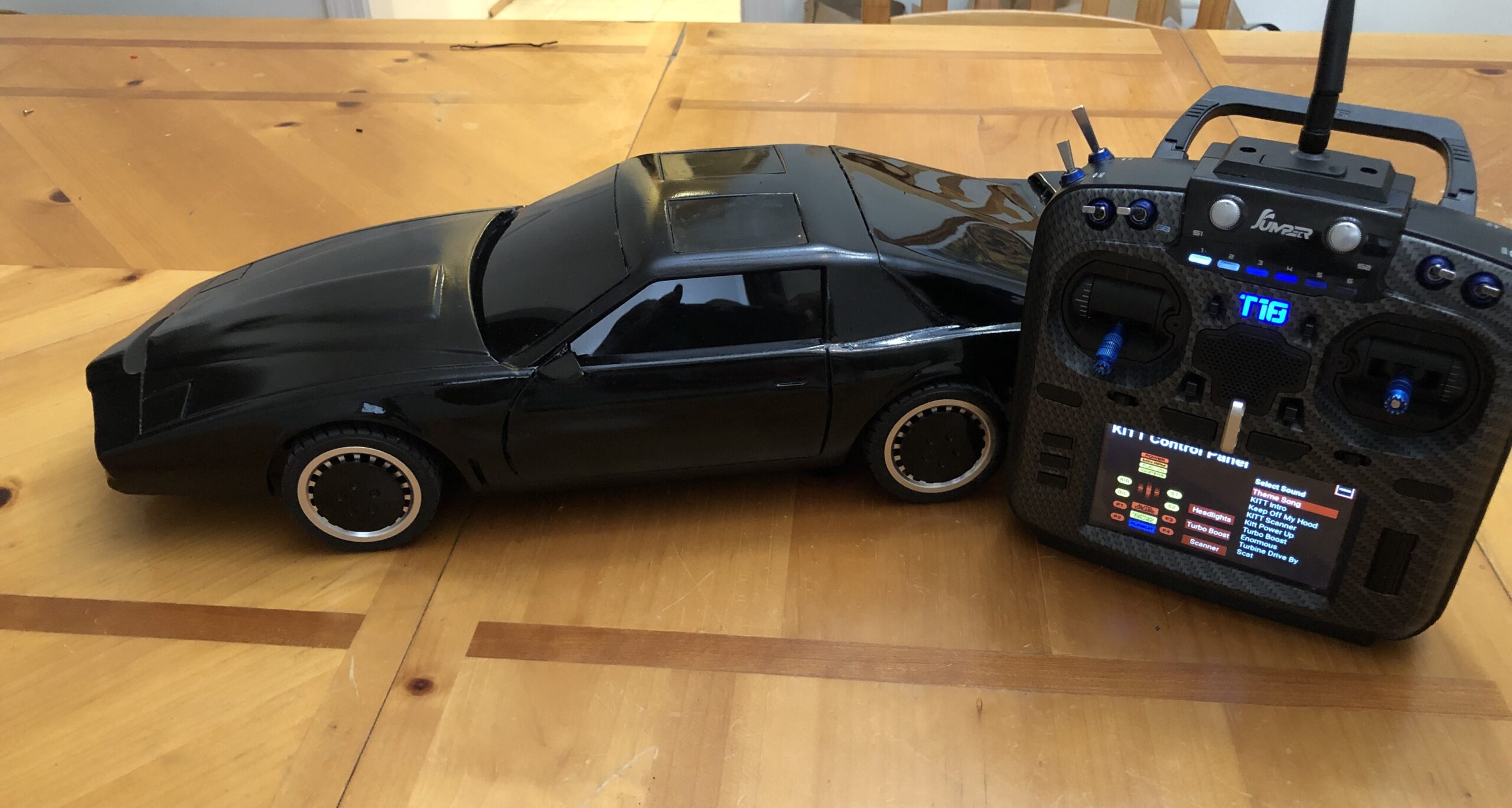 Talking Arduino Powered RC Knight Rider KITT With Touchscreen Control - Maker Faire Downtown Columbia