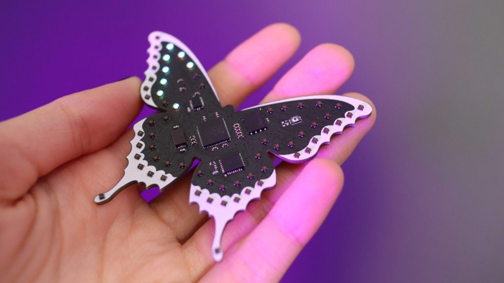 PicoFlutter - Wearable for Learning Electronics - Maker Faire