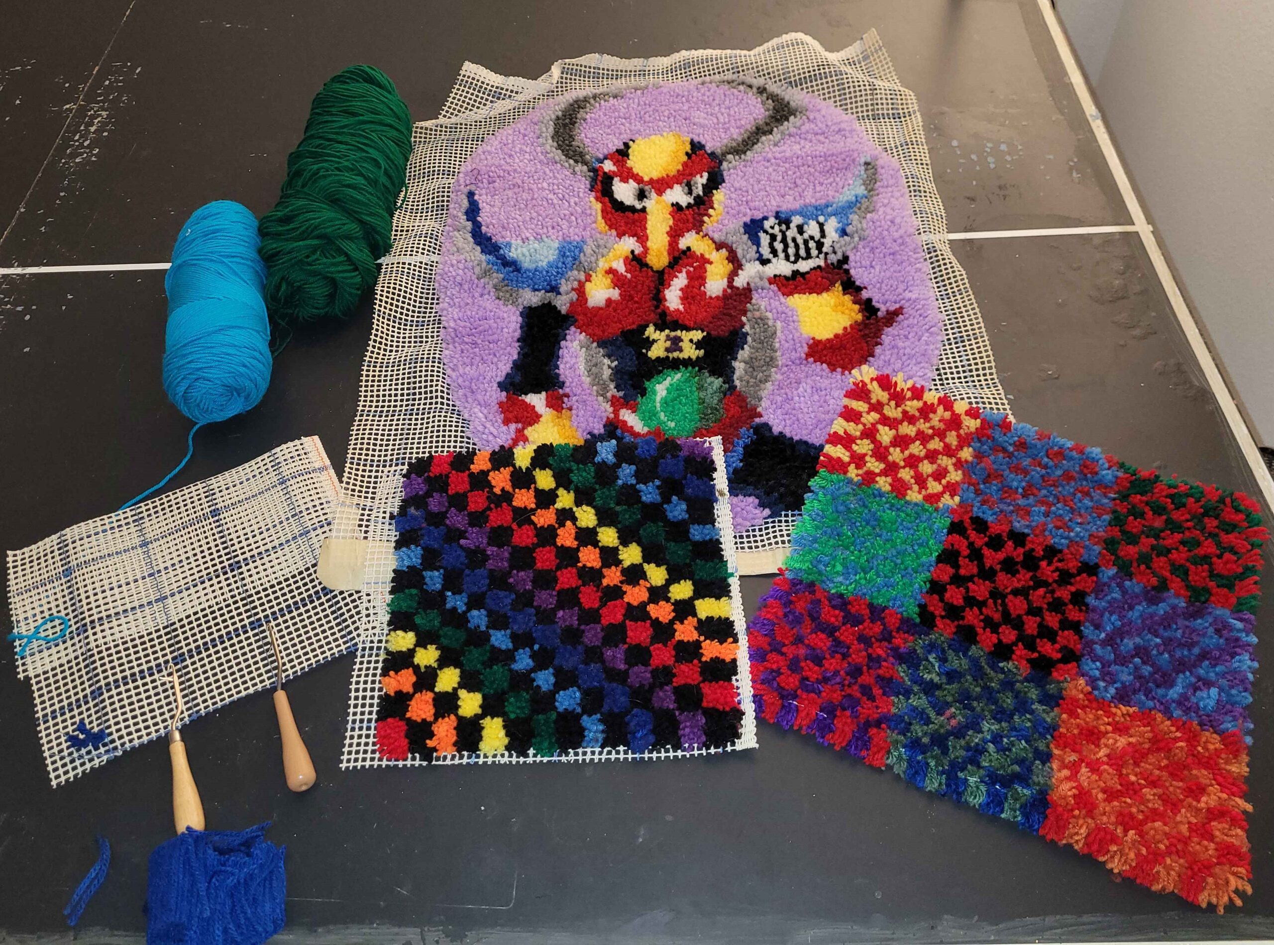 Latch Hooking - Maker Faire NoVa 2024