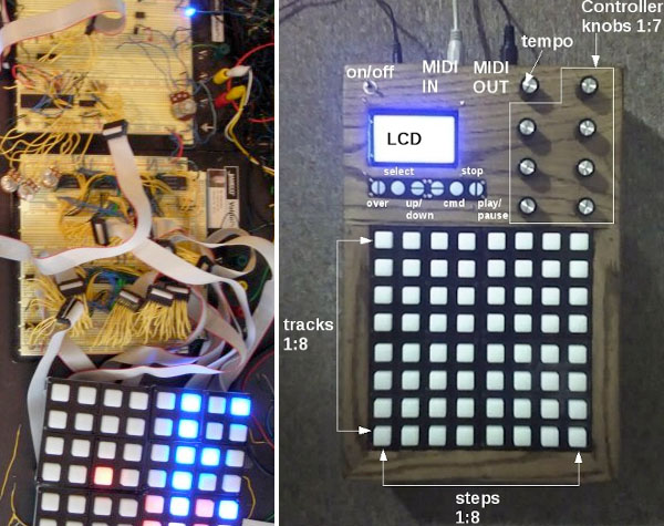 Standalone MIDI matrix sequencer