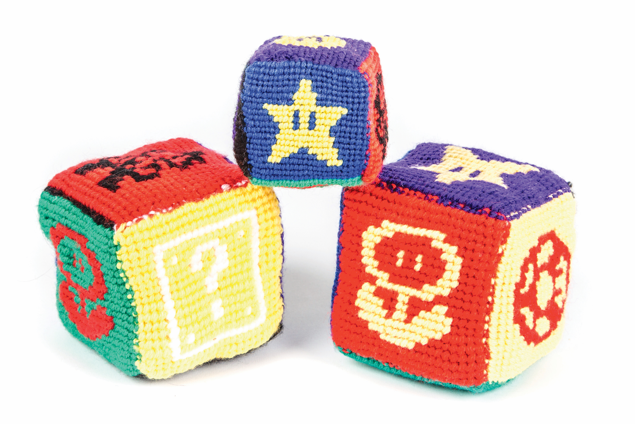 Macramé a Mario Bros Play Block
