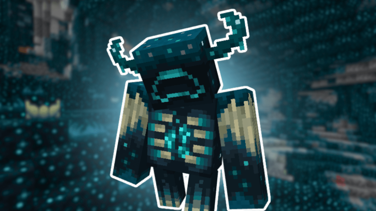 warden in front of ancient city in minecraft
