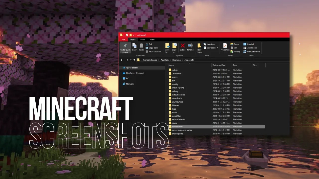 minecraft screenshots folder