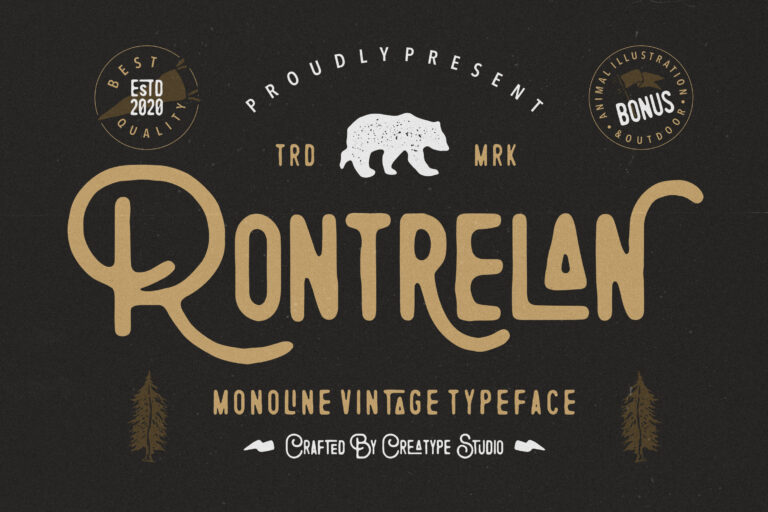 vintage font