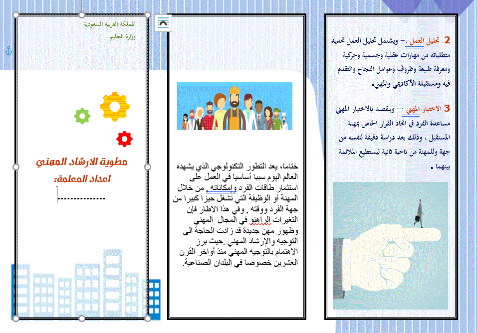 مطوية الارشاد المهني