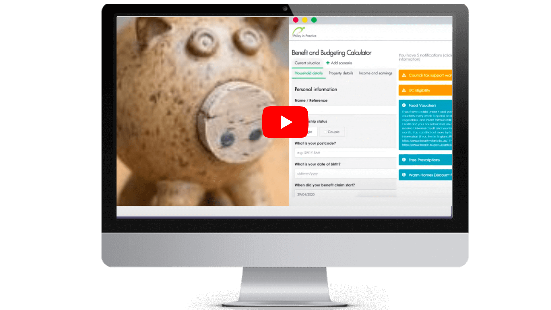 Finance sector Better Off Calculator demo