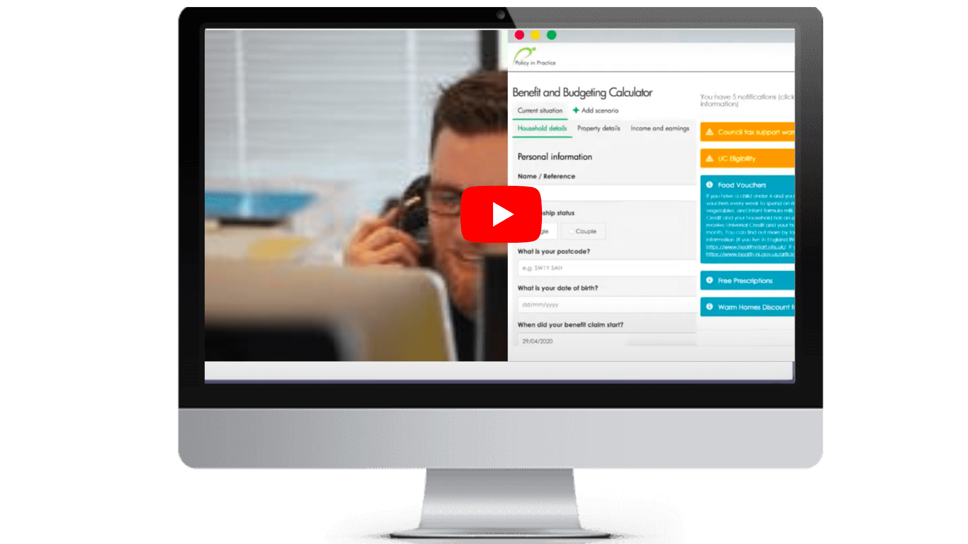 Charity sector Better Off Calculator demo