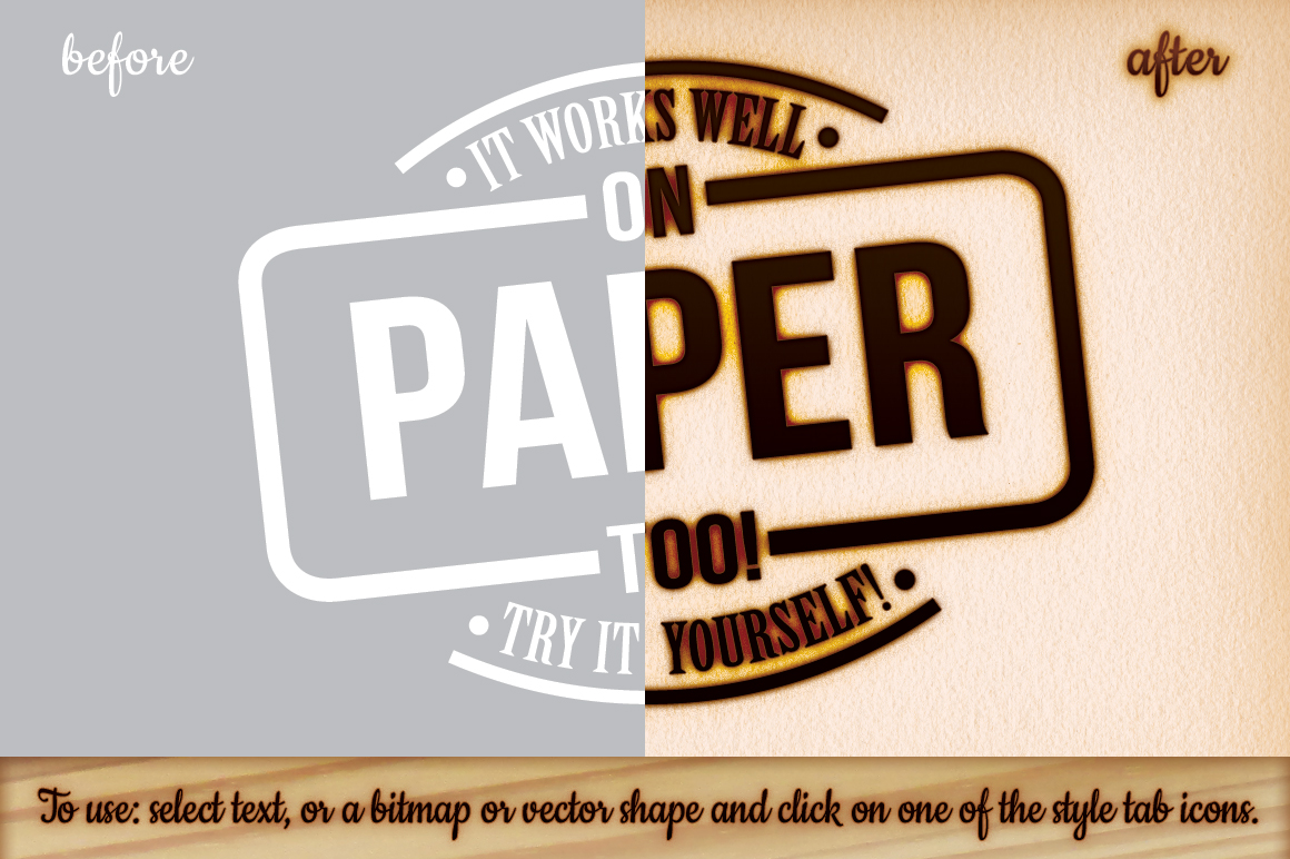 Burnt paper effects for Adobe Photoshop