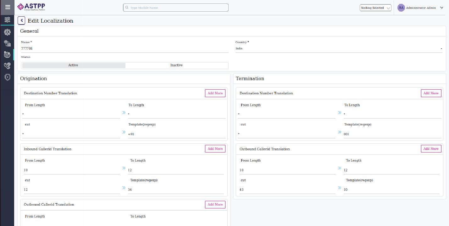 E.164 Normalization (Localization) 
