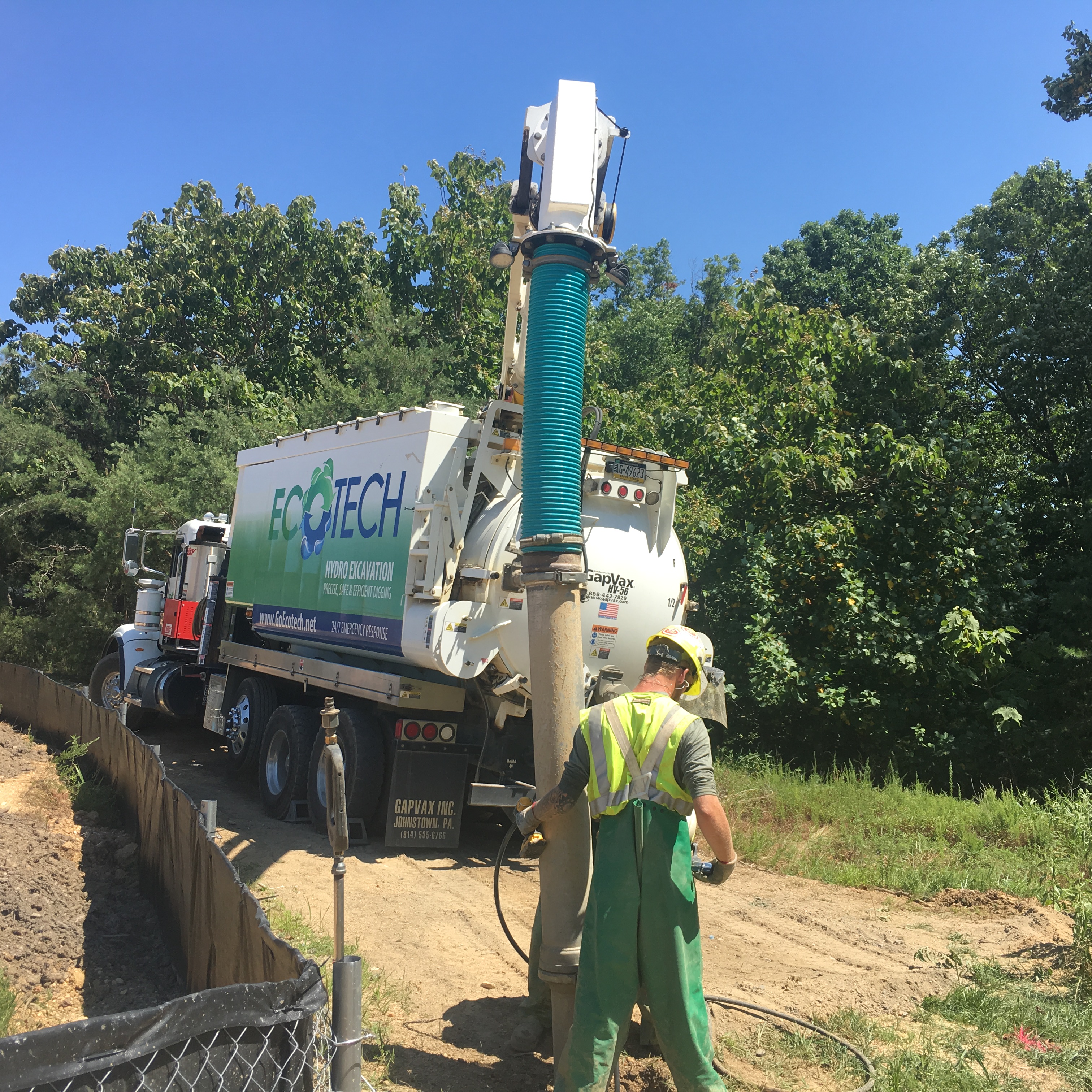 Working in northeast MD with a construction company on a commercial jobsite in to locate multiple sewer mains.