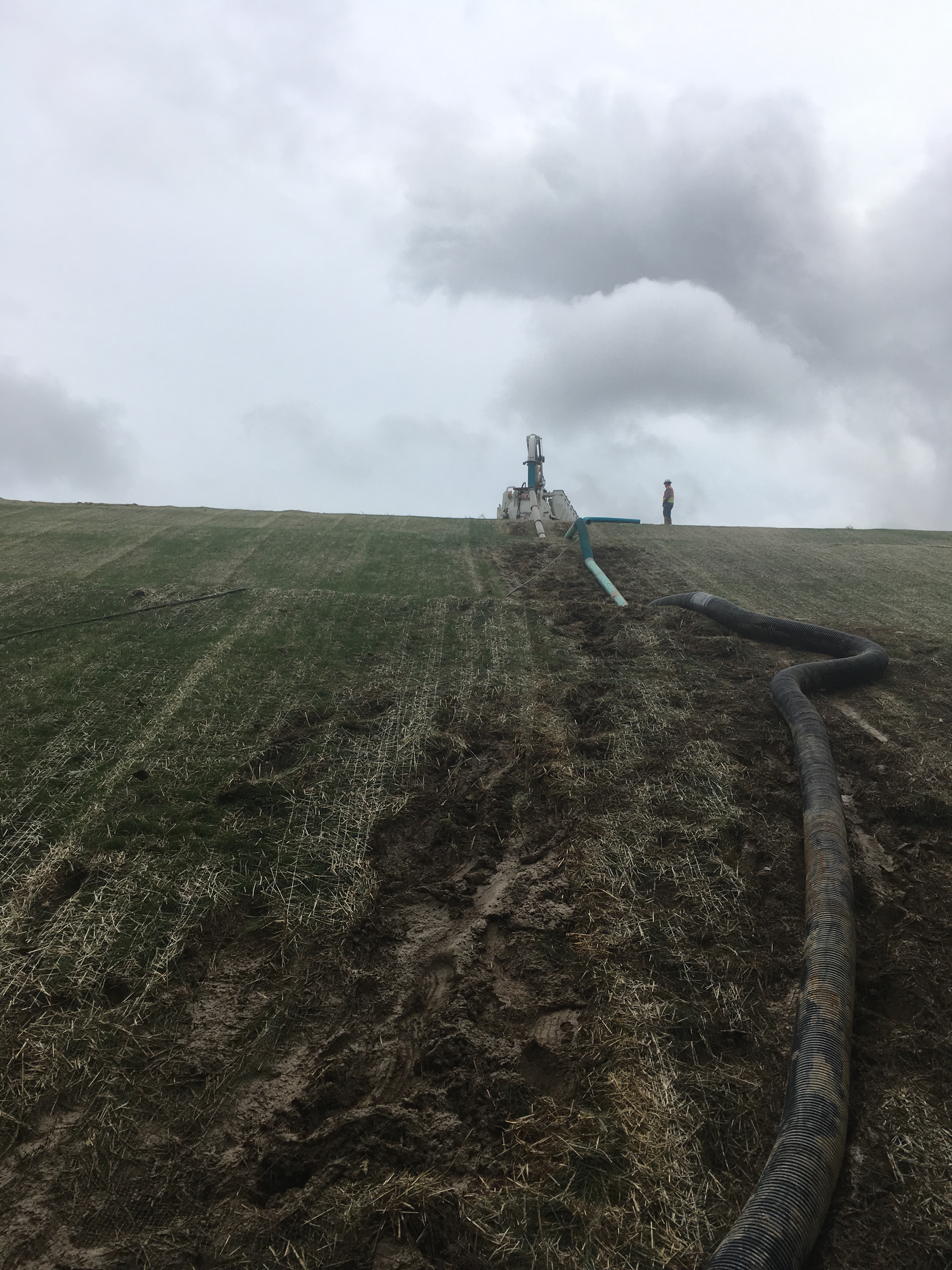 Emergency call to assist in the cleanup of a commercial job site due to excessive rain and flooding. We put our vacuum excavator’s high powered industry leading blowers to the test on this remote excavation job.