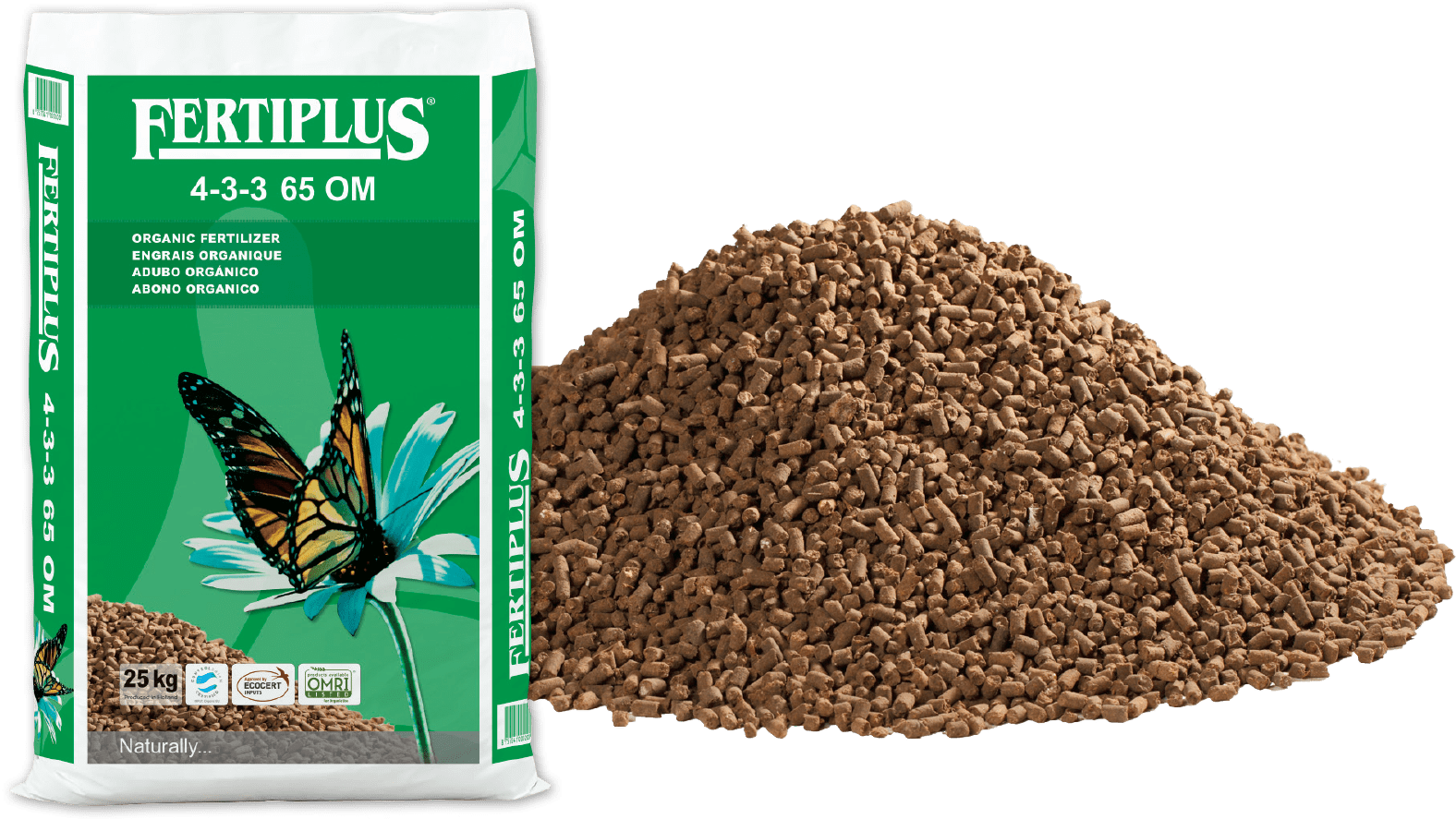 Solid Organic Fertiliser NPK Ca-Mg-Na-S 4-3-3 (9-1-0,5-1) I Formerly known as Fertiplus 4-3-3