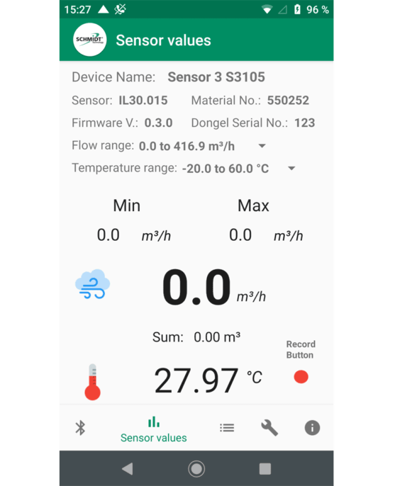 SCHMIDT Sensor-App SensorValuesFigures