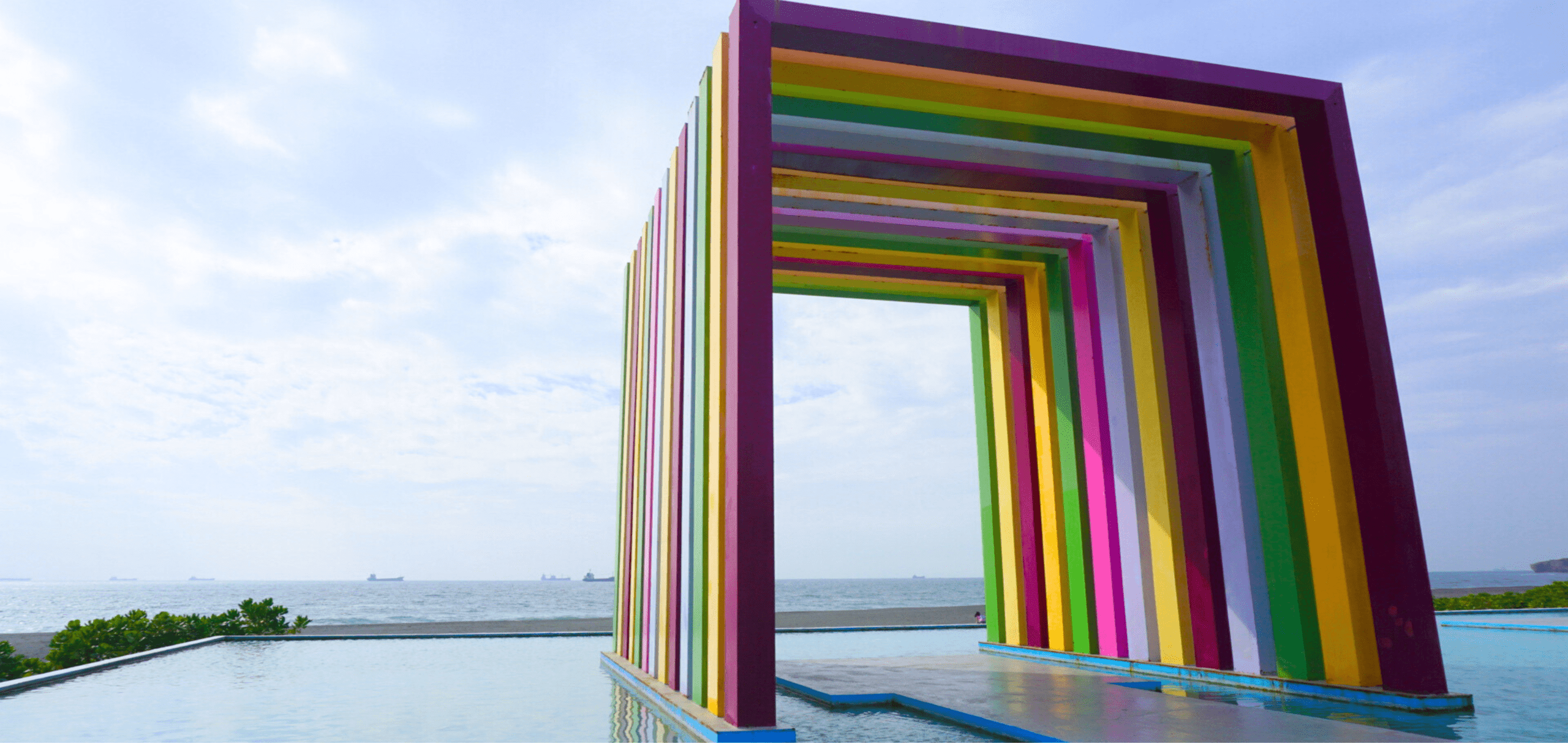 Colorful arch in Cijin Island