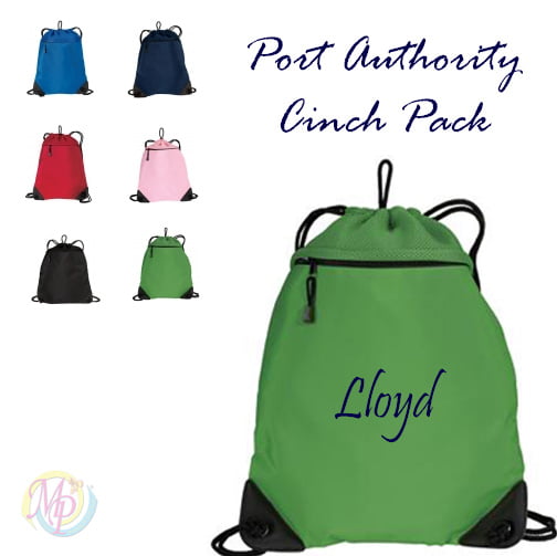 Port Authority® - Improved Cinch Pack with Mesh Trim. BG810