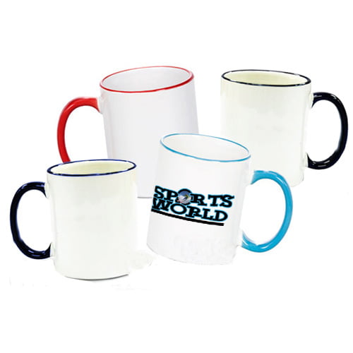 Custom Mug with Colored Rim and Handle