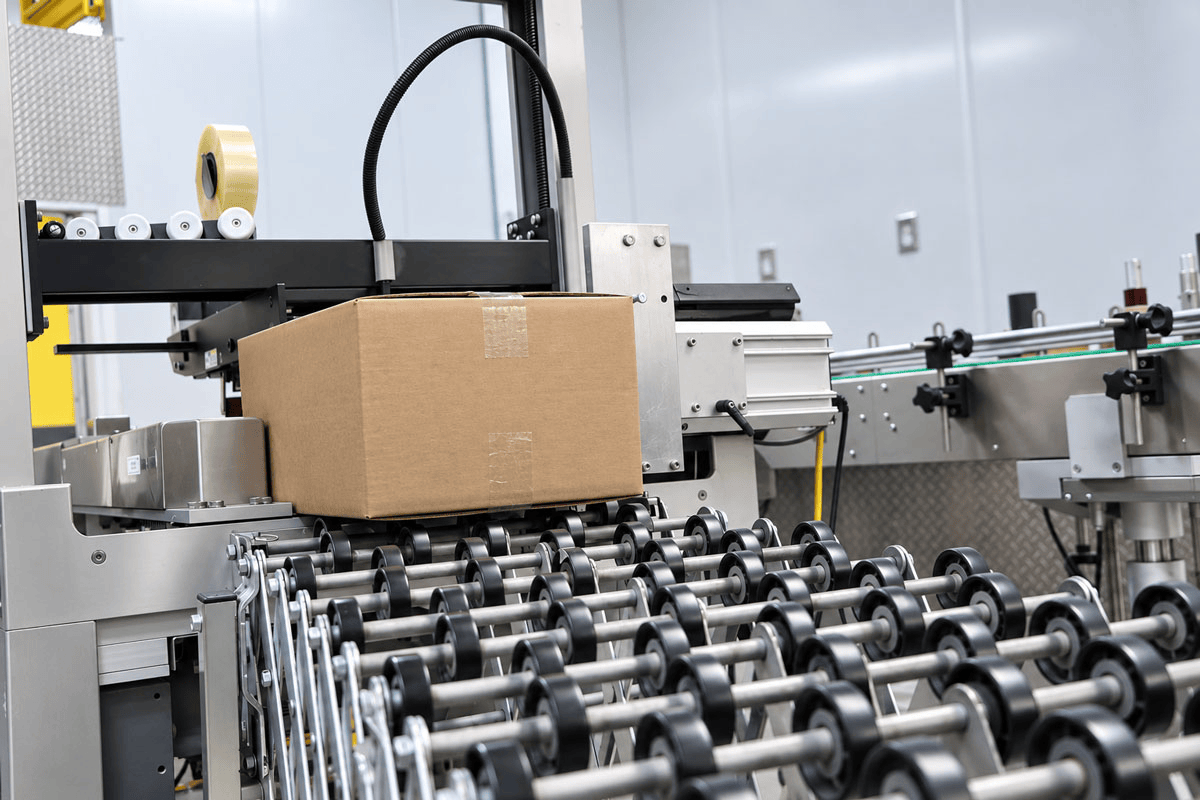 Capsule product packaging box for turnkey manufacturing