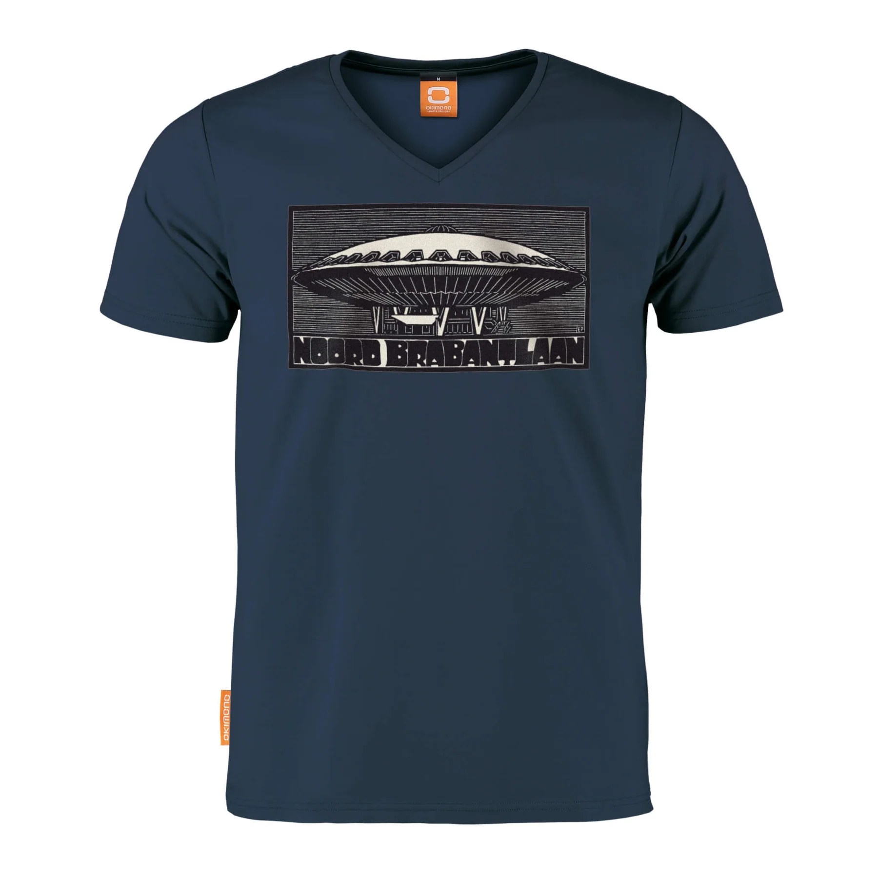 Okimono T-shirt Heren Blauw, Evoluon