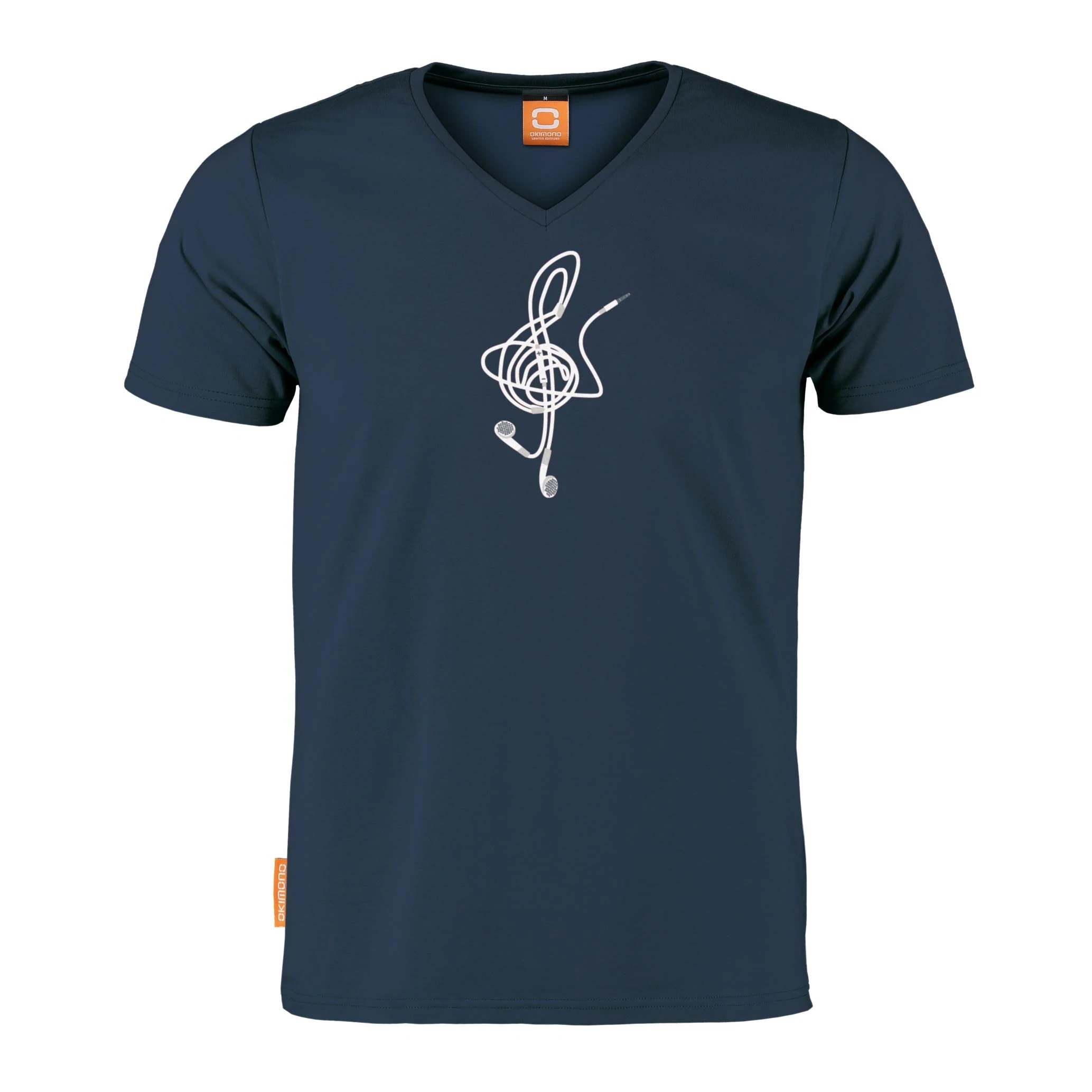 Okimono T-shirt Heren, Donkerblauw, Lost In Music