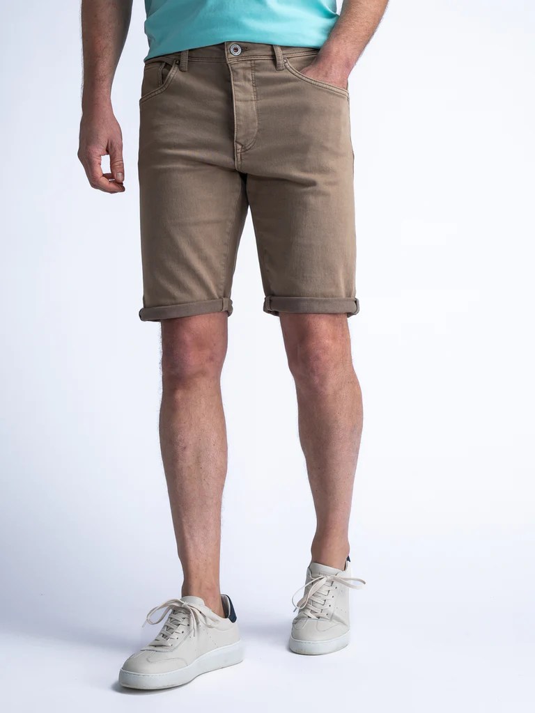 Petrol Jogg Denim Korte Broek Light Tan