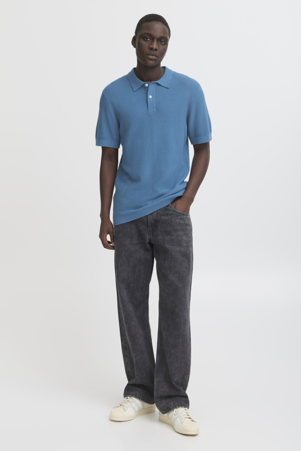 Blend Polo Petrolblauw Knitwear (Nog 1 Laatste XL!!) - Afbeelding 2