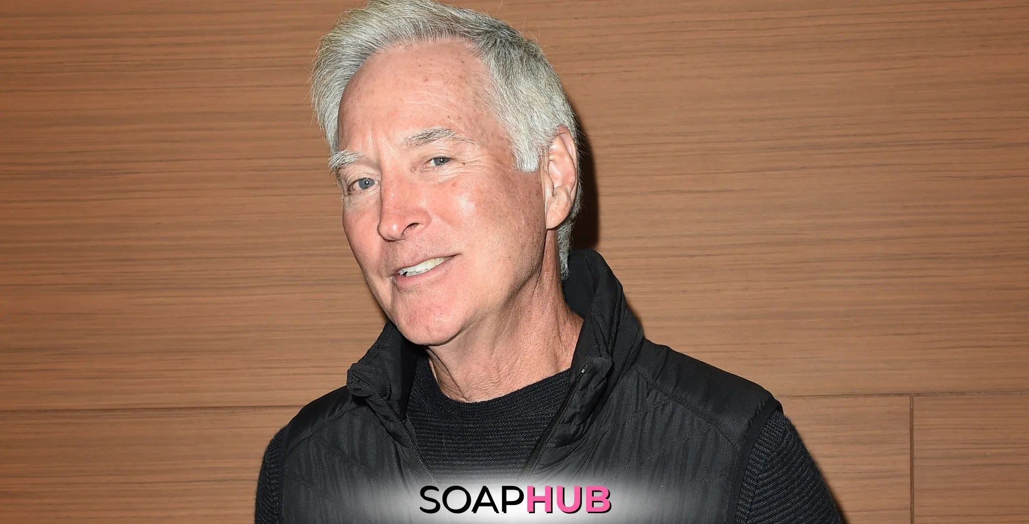Days of Our Lives' Drake Hogestyn with the Soap Hub logo across the bottom.
