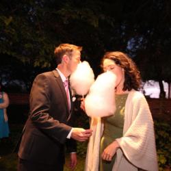 couple eating cotton candy
