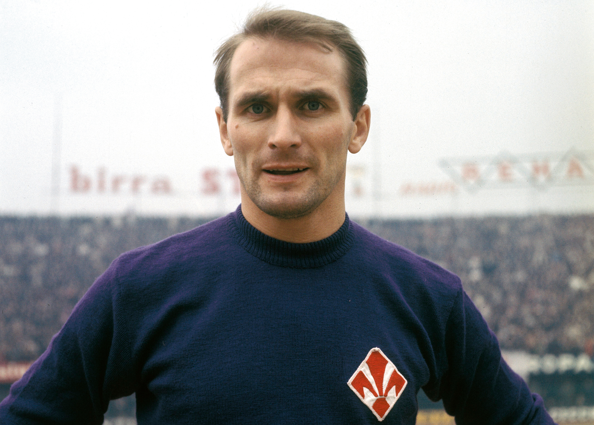 Kurre Hamrin i Fiorentina-tröjan under sin tid i Serie A