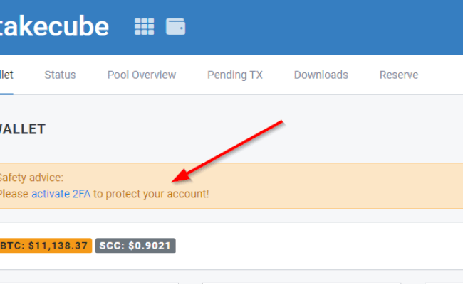 Faq How To Enable 2fa Stakecube Info
