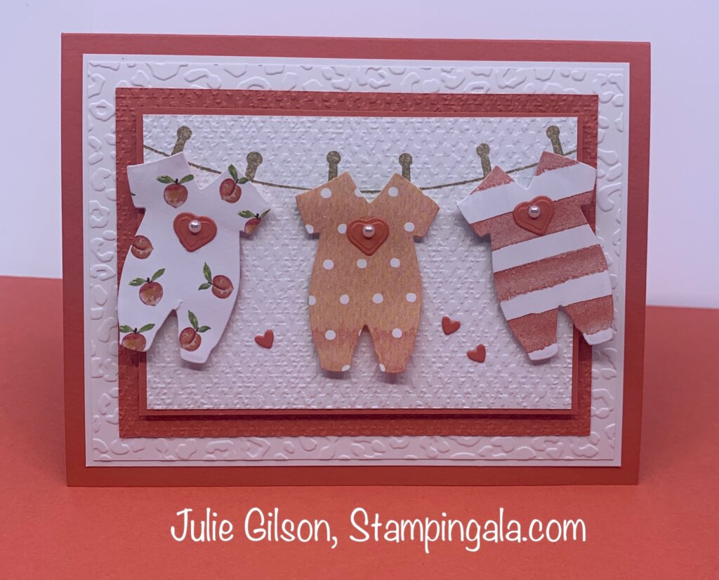 Sweet as a Peach Baby Card Stampin' Gala